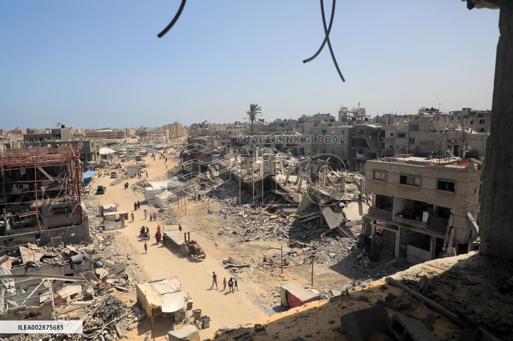 MIDEAST-GAZA-KHAN YOUNIS-DESTRUCTION
