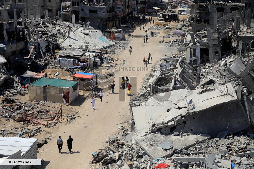 MIDEAST-GAZA-KHAN YOUNIS-DESTRUCTION