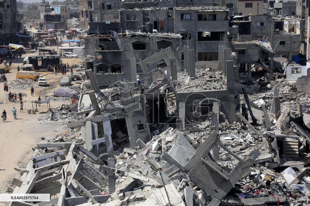 MIDEAST-GAZA-KHAN YOUNIS-DESTRUCTION