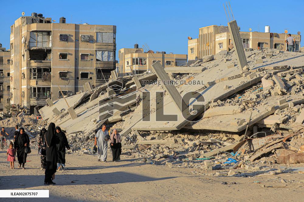MIDEAST-GAZA-KHAN YOUNIS-DESTRUCTION