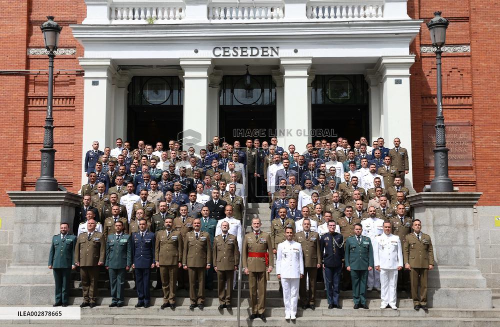 King Felipe At Armed Forces High School Ceremony - Madrid