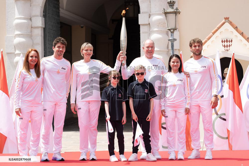 NO TABLOIDS - Olympic Flame For The Paris 2024 Games Arrives - Monaco