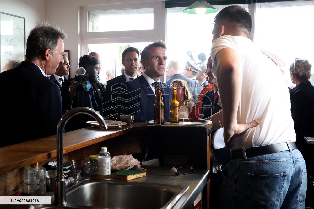 President Macron At Appel du 18 Commemoration - Ile-de-Sein