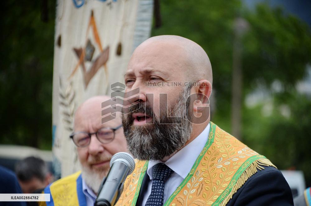 Freemasons Protest Against The Far Right - Paris