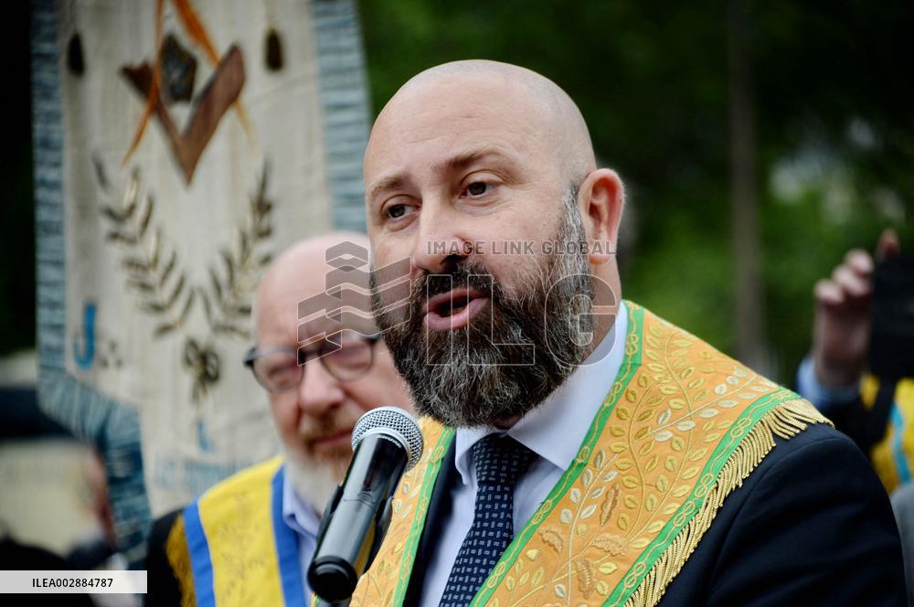 Freemasons Protest Against The Far Right - Paris