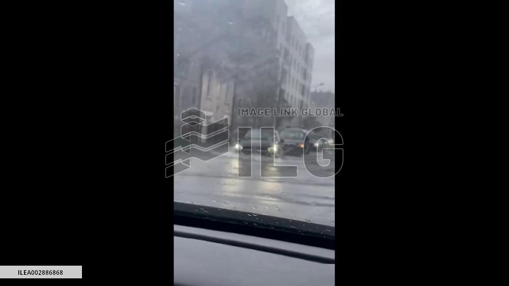 France: Torrential Rains Flood Nantes City Center