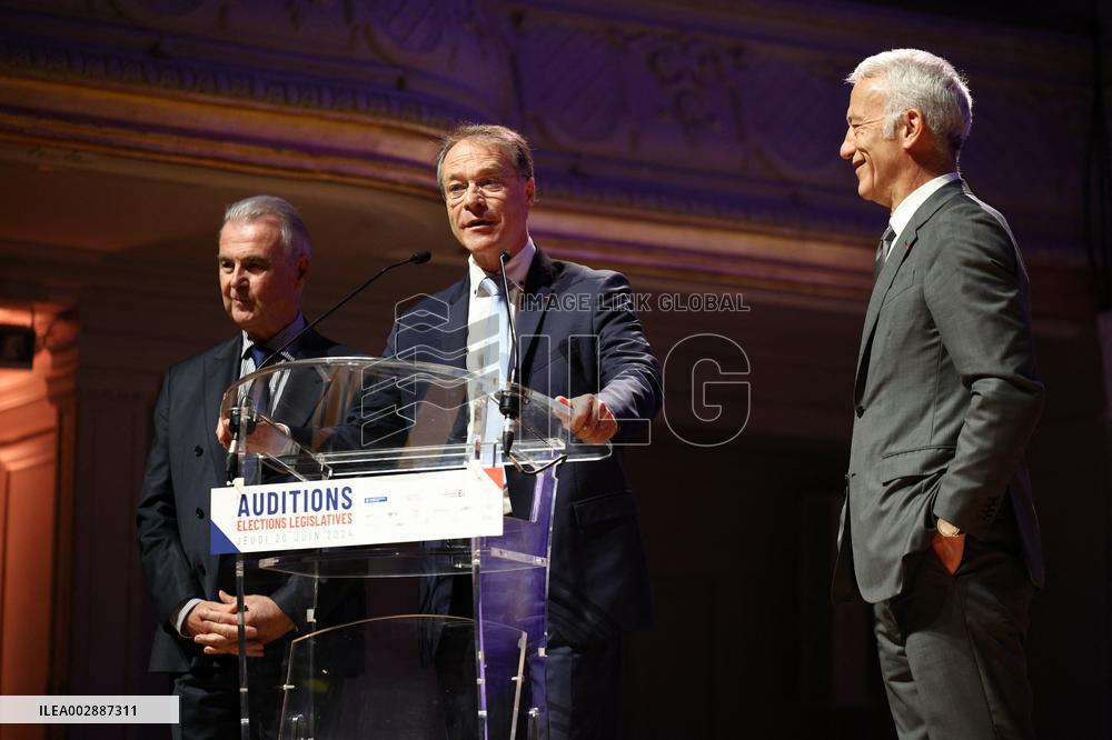 Hearings of party and coalition leaders by Medef - Paris