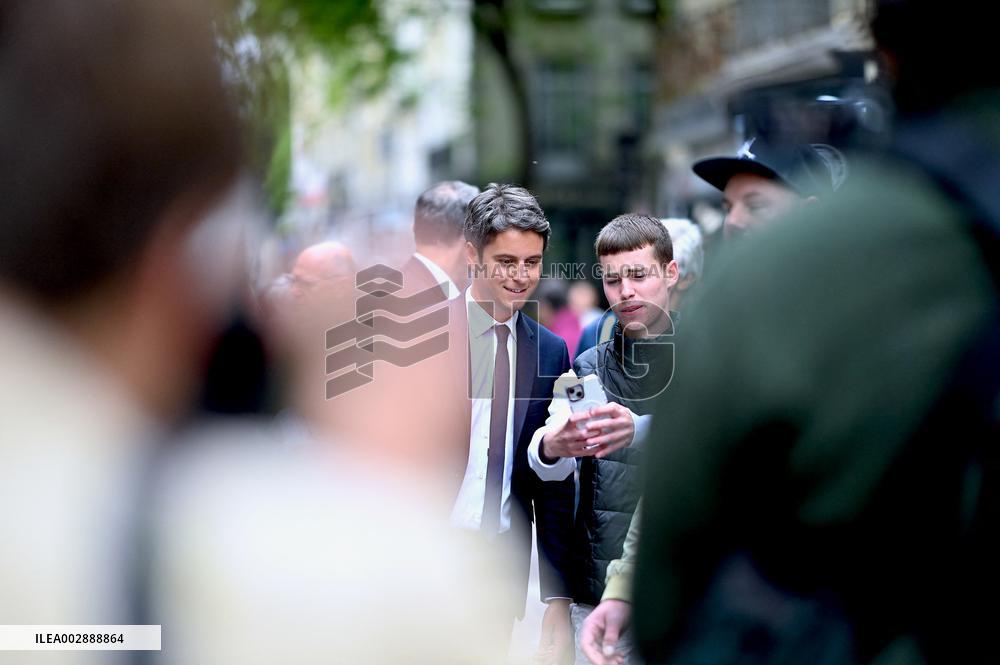 Gabriel Attal Visits Alencon - France