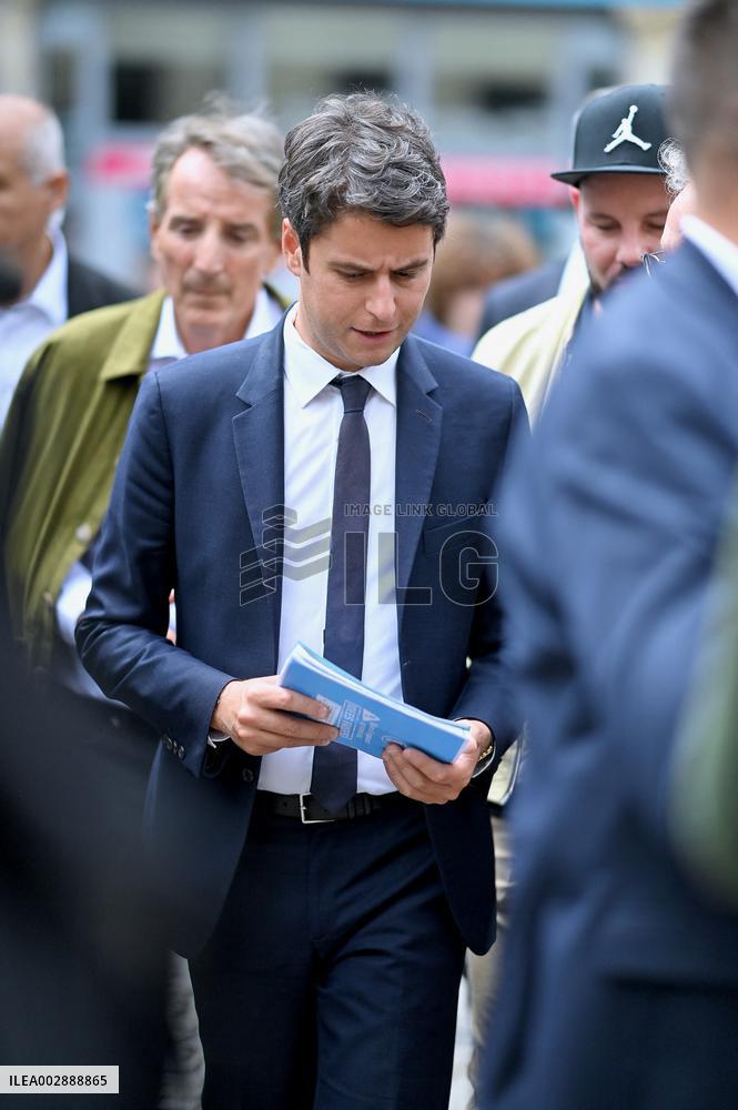 Gabriel Attal Visits Alencon - France