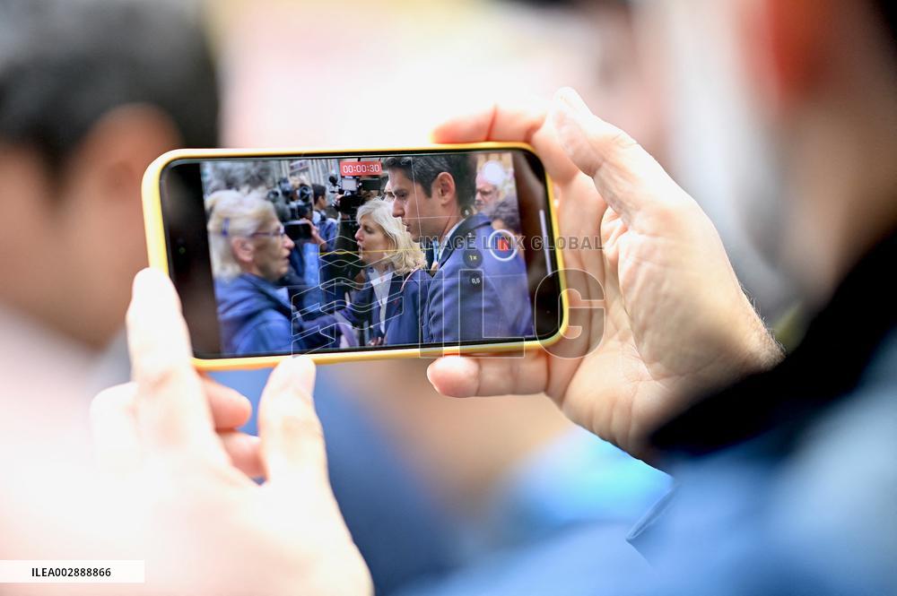 Gabriel Attal Visits Alencon - France