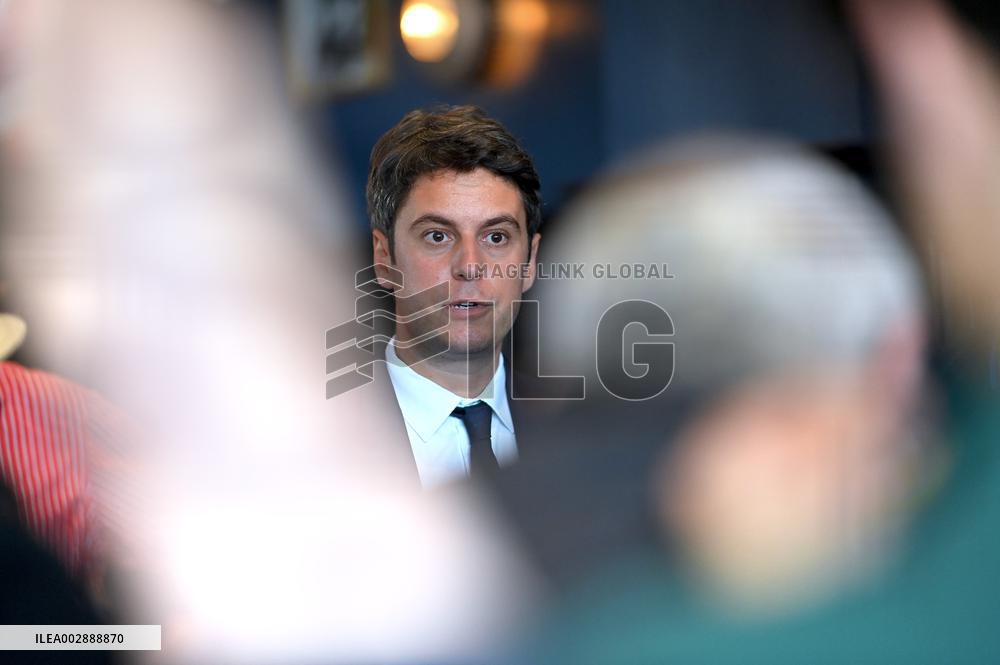 Gabriel Attal Visits Alencon - France