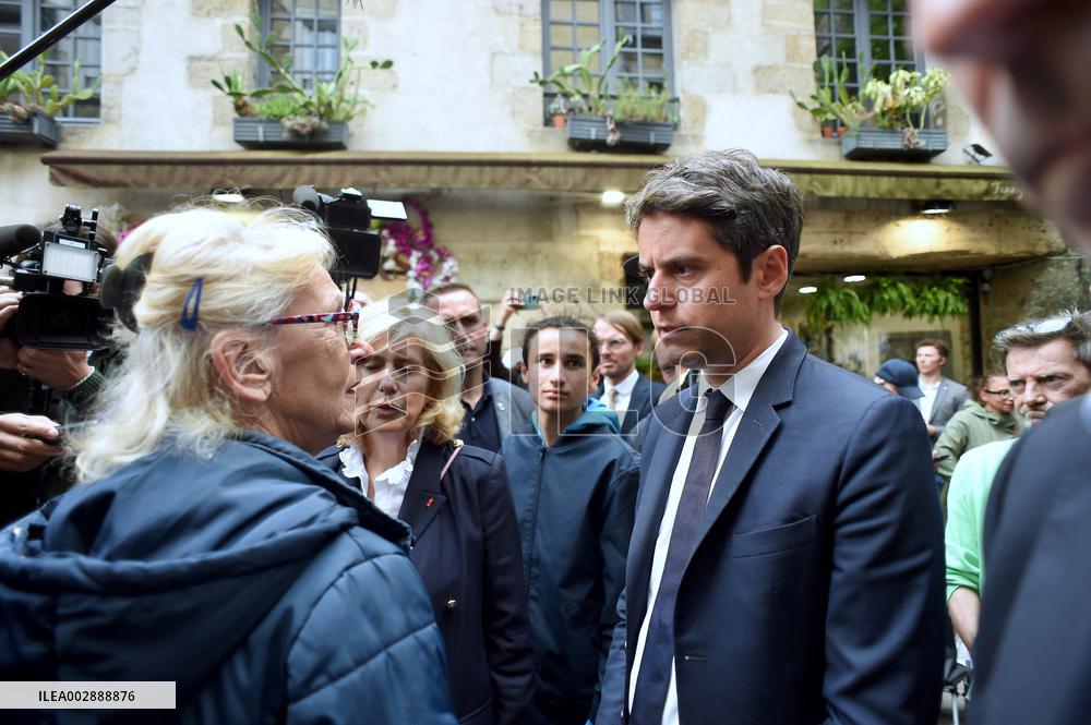 Gabriel Attal Visits Alencon - France