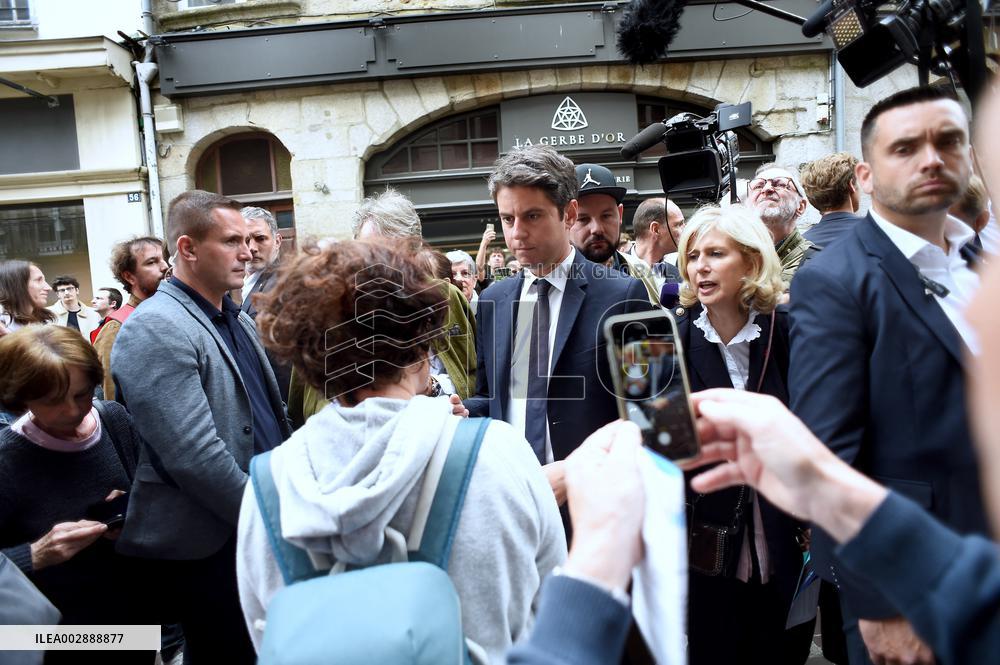 Gabriel Attal Visits Alencon - France