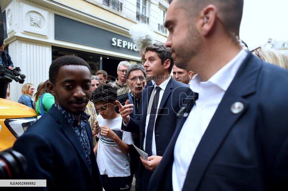 Gabriel Attal Visits Alencon - France