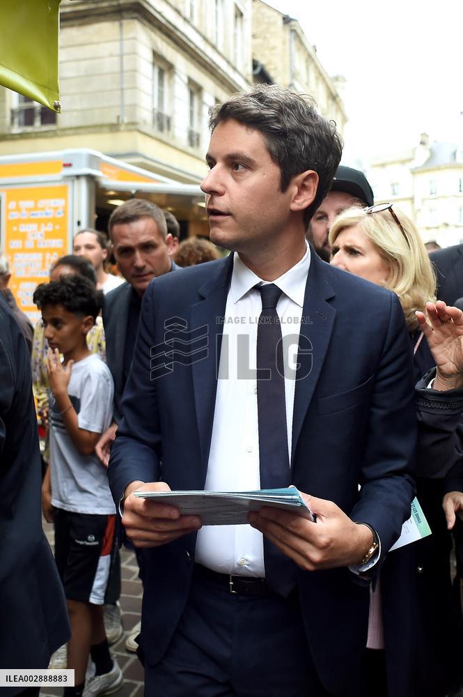 Gabriel Attal Visits Alencon - France