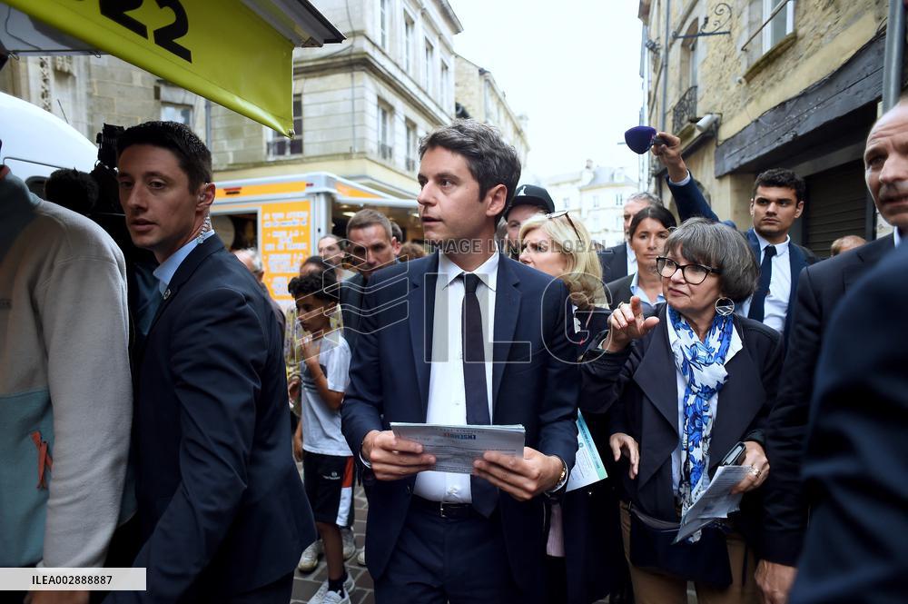 Gabriel Attal Visits Alencon - France