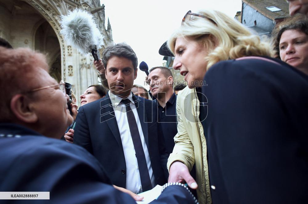 Gabriel Attal Visits Alencon - France