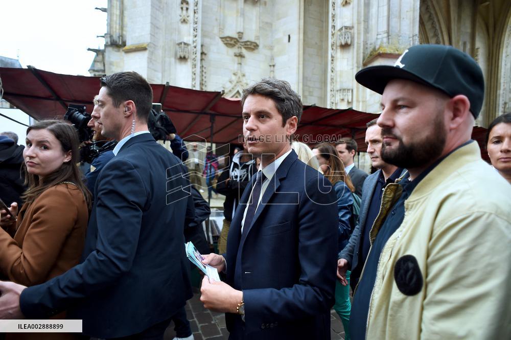 Gabriel Attal Visits Alencon - France