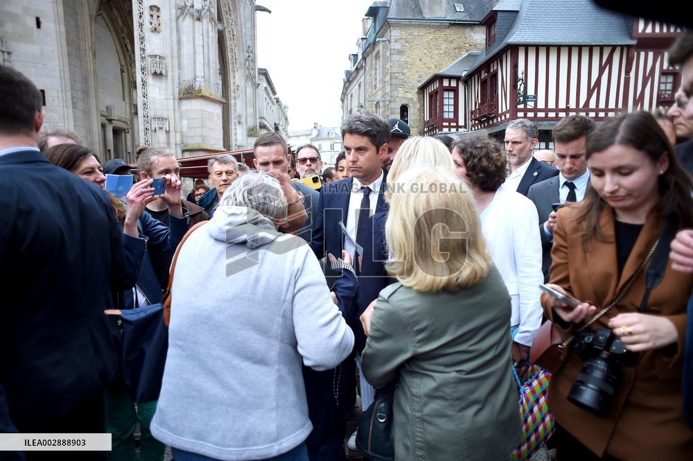 Gabriel Attal Visits Alencon - France
