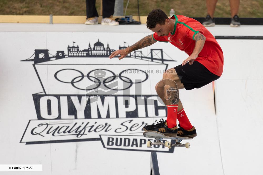 (SP)HUNGARY-BUDAPEST-OLYMPIC QUALIFIER SERIES BUDAPEST-SKATEBOARDING-MEN'S STREET-PRELIMS
