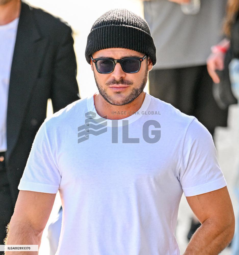Zac Efron At Jimmy Kimmel - LA