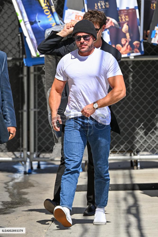 Zac Efron At Jimmy Kimmel - LA