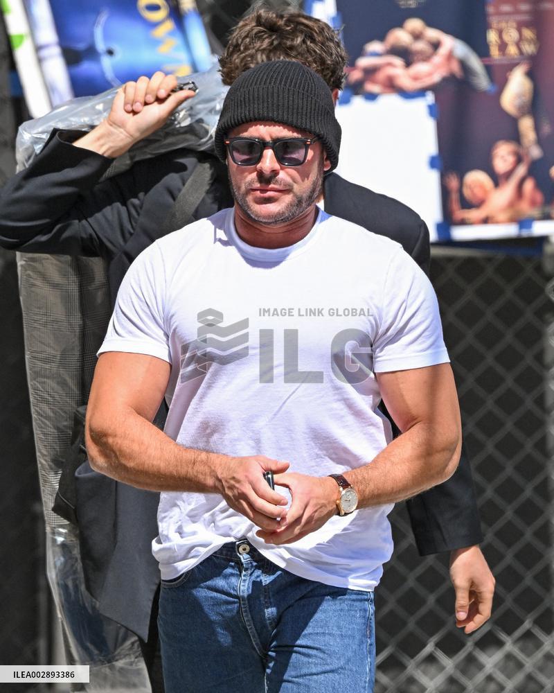 Zac Efron At Jimmy Kimmel - LA