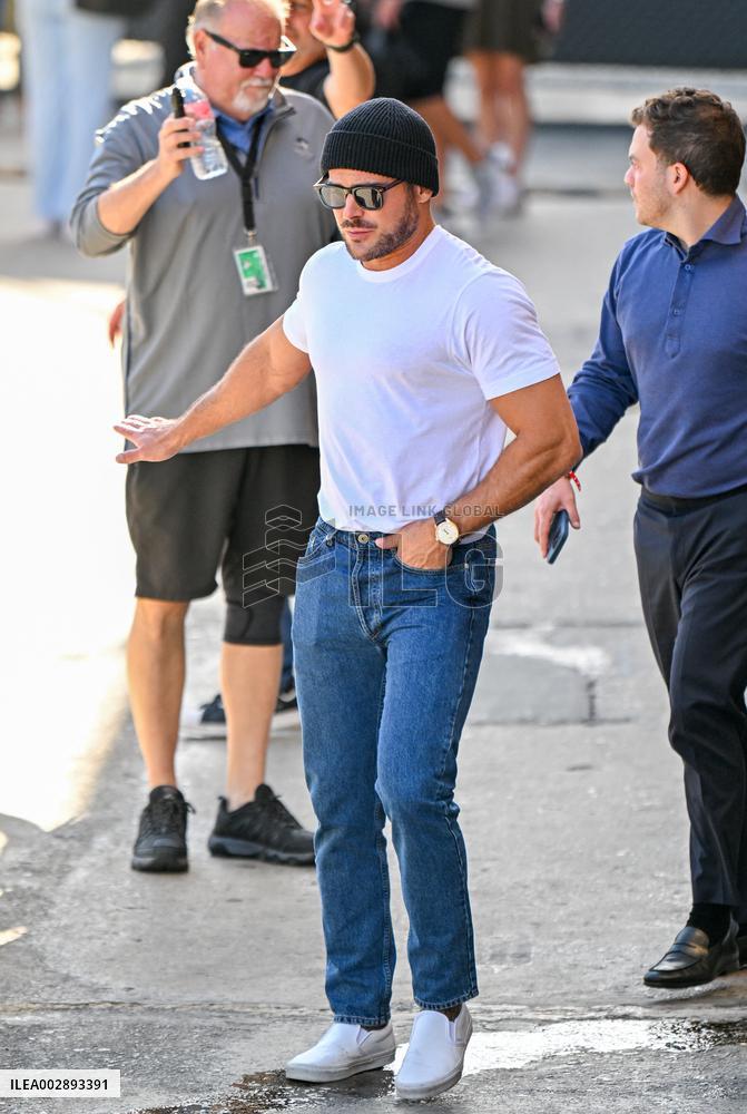 Zac Efron At Jimmy Kimmel - LA