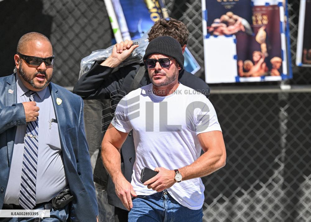 Zac Efron At Jimmy Kimmel - LA