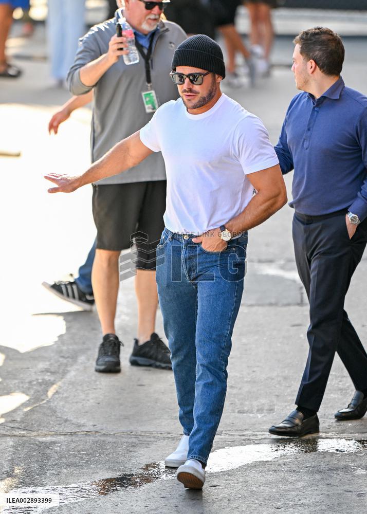 Zac Efron At Jimmy Kimmel - LA