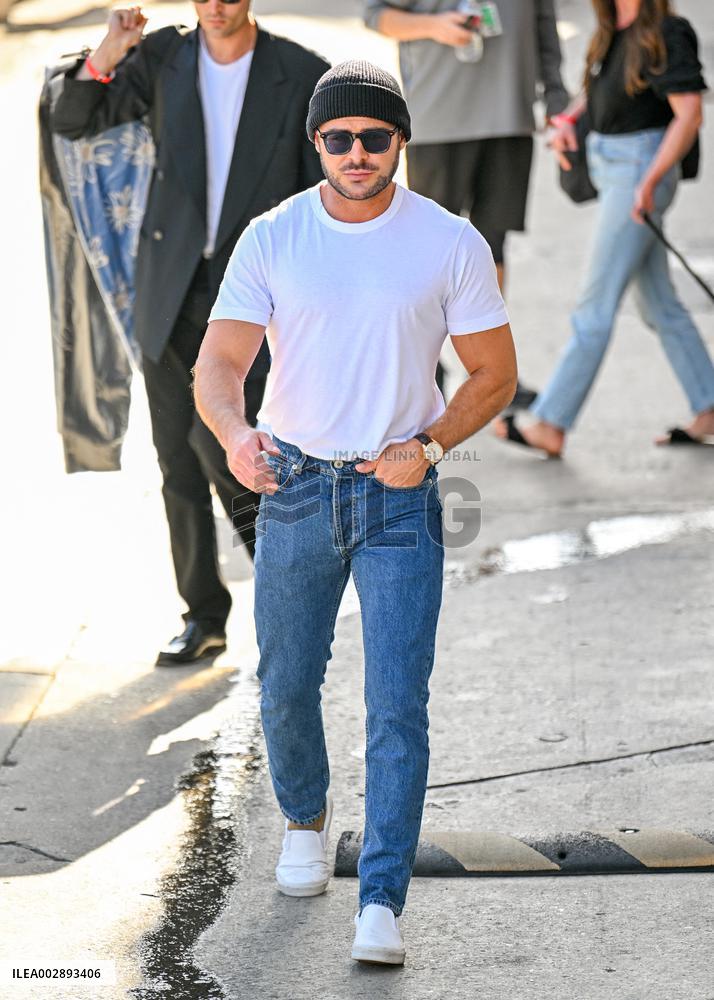 Zac Efron At Jimmy Kimmel - LA