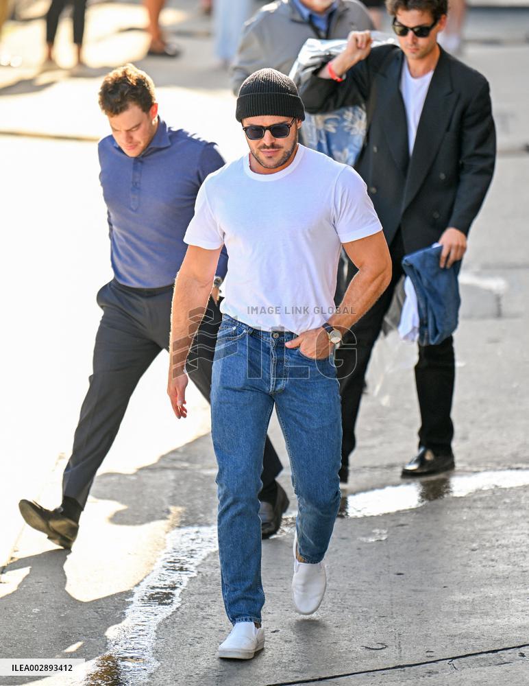 Zac Efron At Jimmy Kimmel - LA