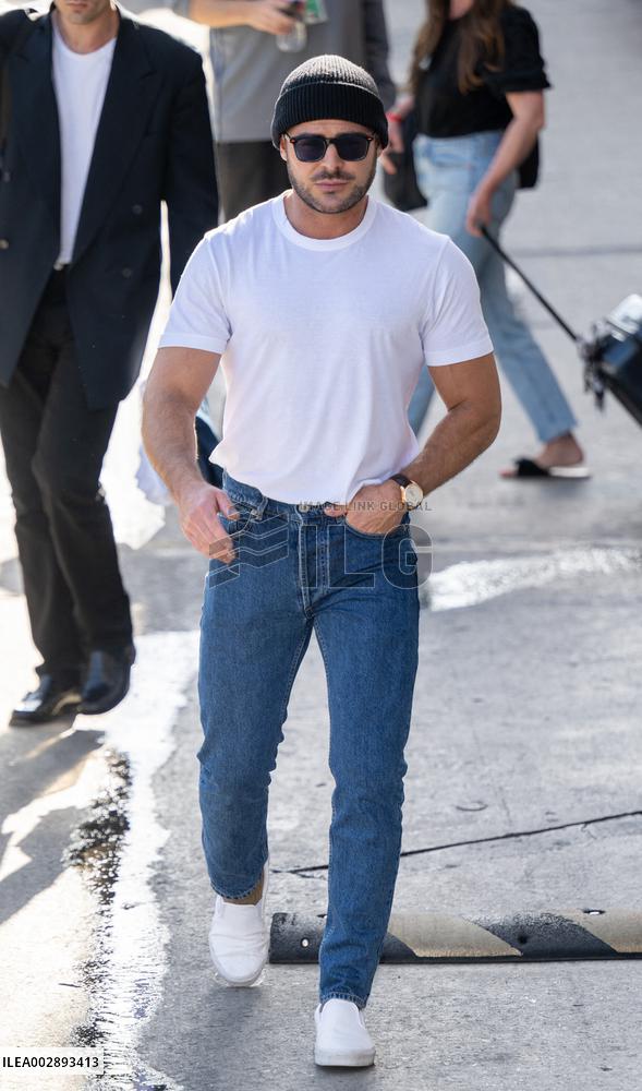 Zac Efron At Jimmy Kimmel - LA