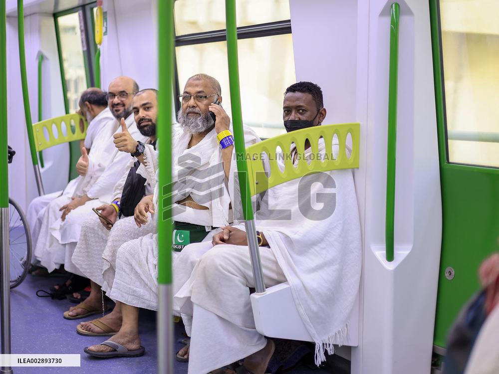 Hajj Pilgrims Take The Metro In Mecca - Saudi Arabia