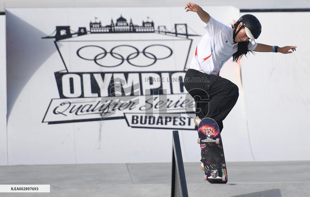 (SP)HUNGARY-BUDAPEST-OLYMPIC QUALIFIER SERIES BUDAPEST-SKATEBOARDING-WOMEN'S STREET-PRELIMS