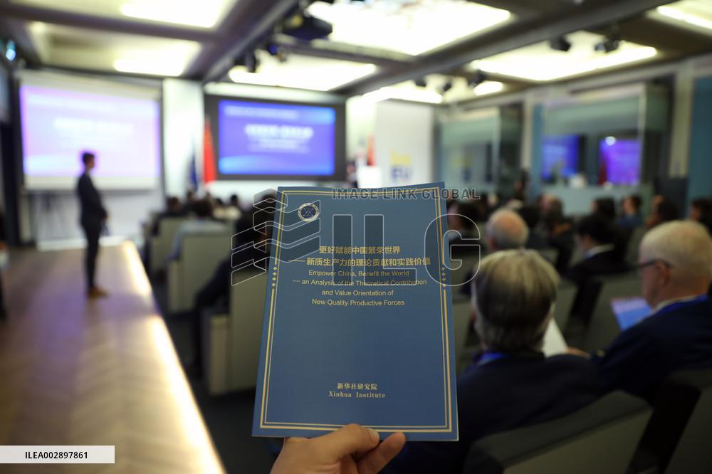 BELGIUM-BRUSSELS-XINHUA-CHINA-EUROPE THINK TANK FORUM-NEW QUALITY PRODUCTIVE FORCES