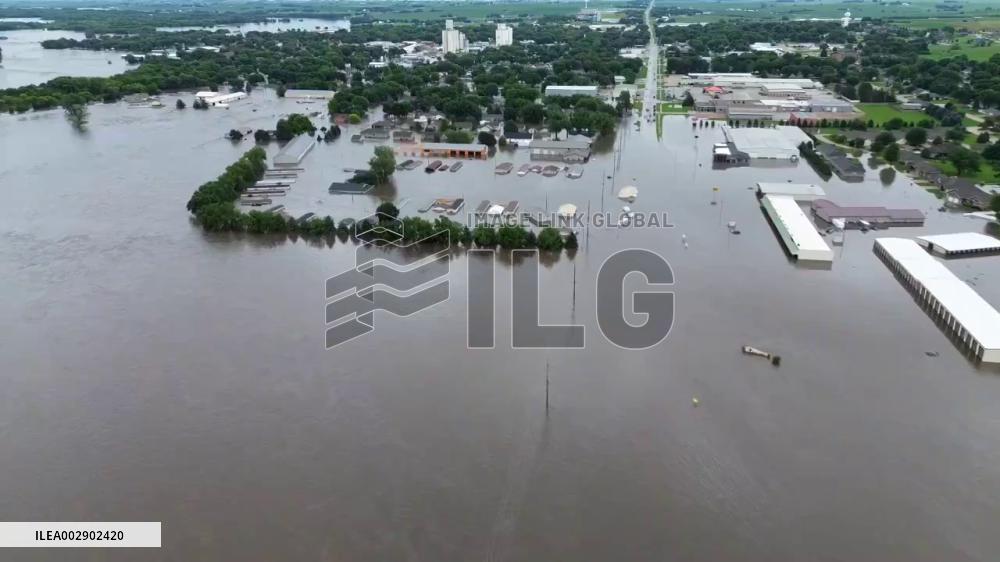 US: Disaster Declared As Severe Flooding Forces Evacuations In Northwest Iowa