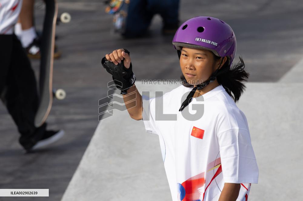 (SP)HUNGARY-BUDAPEST-OLYMPIC QUALIFIER SERIES-SKATEBOARDING-WOMEN'S STREET-SEMIFINAL