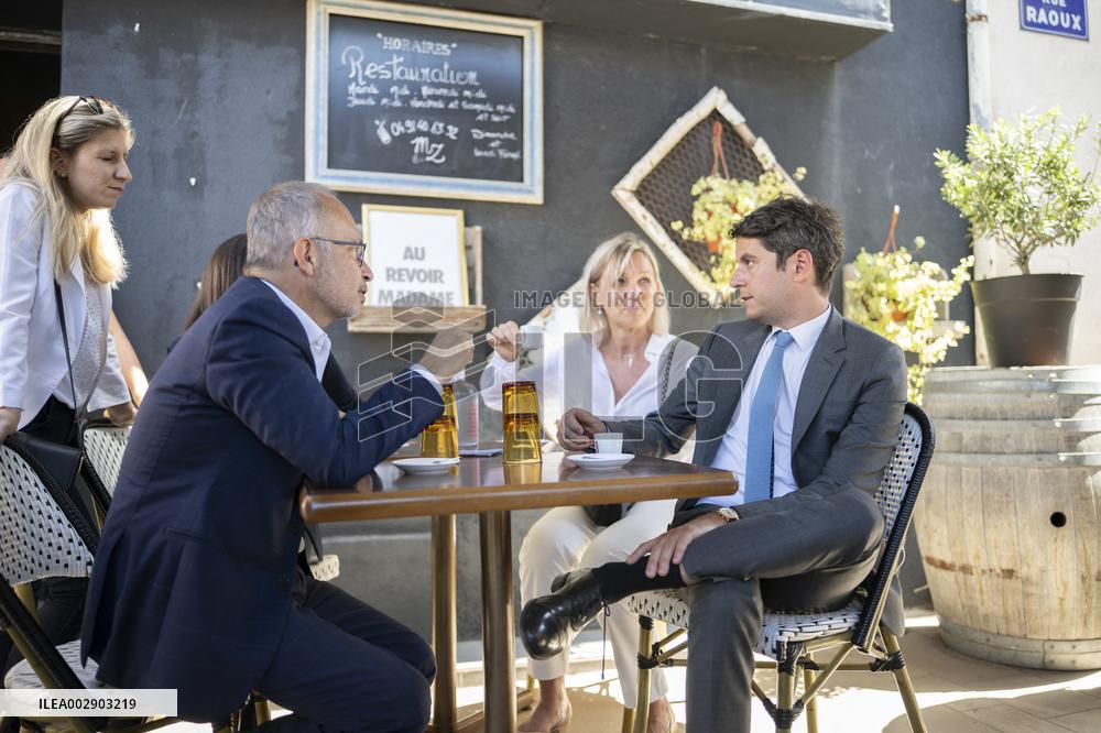 Gabriel Attal on Campaign in Marseille