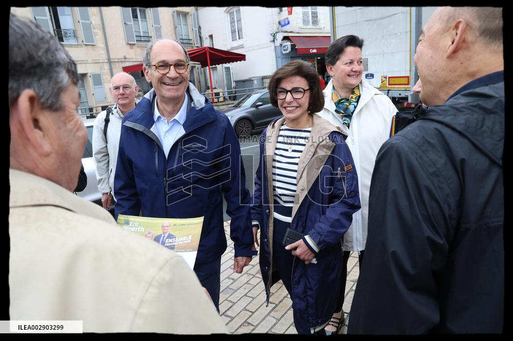 Rachida Dati On Visit To Support Eric Woerth Candidate In Legislative Elections - Chantilly
