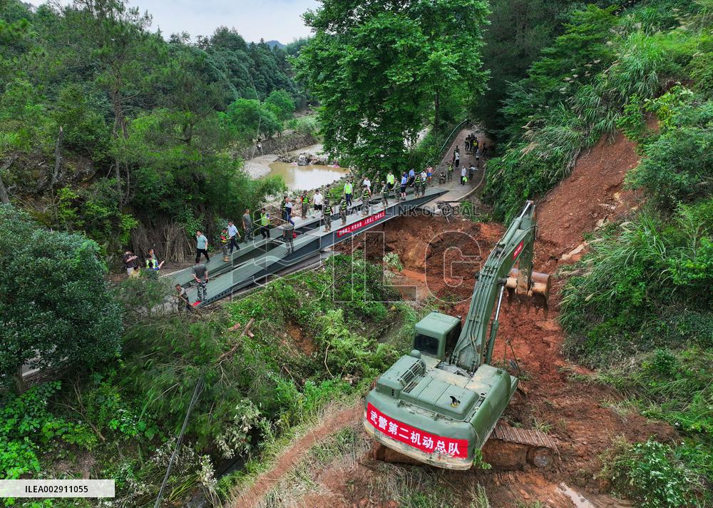 CHINA-ANHUI-SHAOLIAN TOWNSHIP-HEAVY RAINFALL-RELIEF WORK (CN)