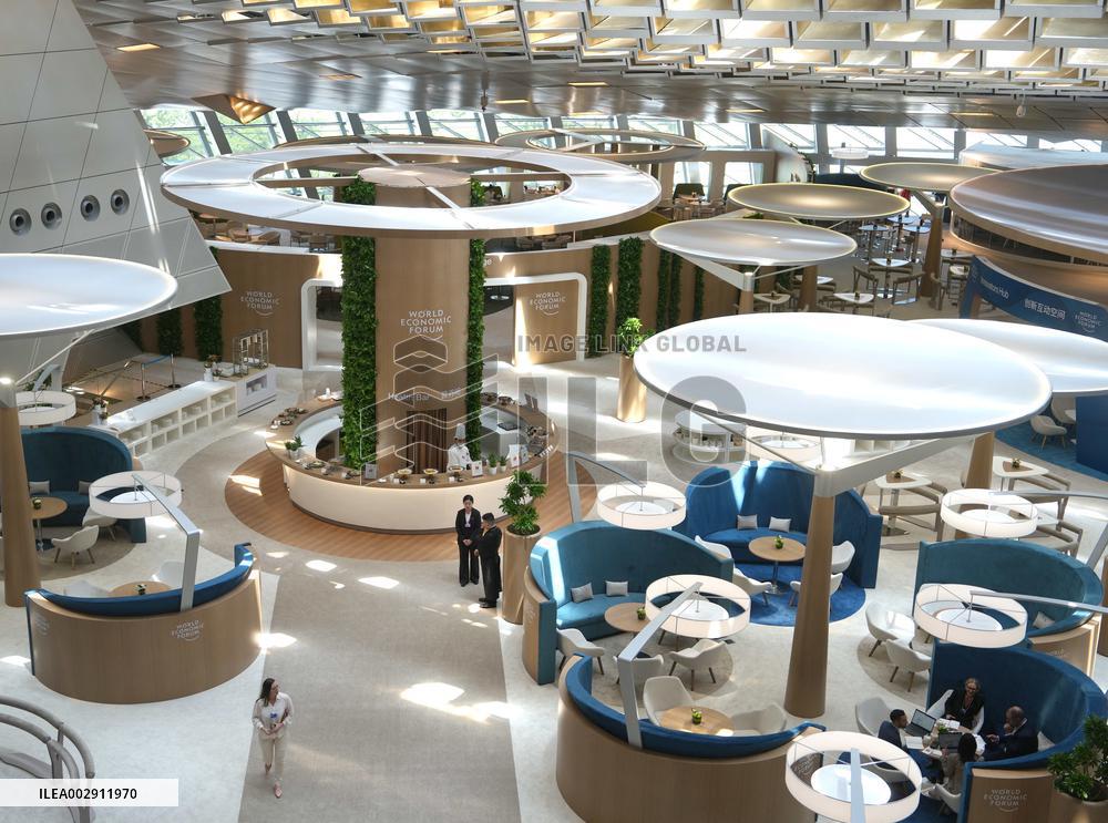 Summer Davos Preparations In Dalian - China