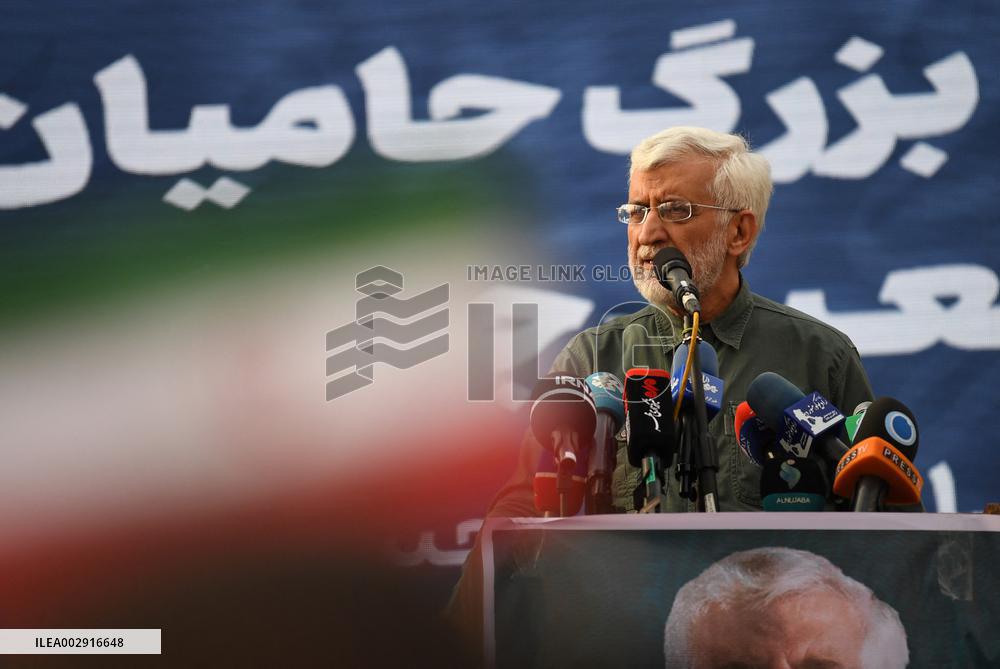 Presidential Candidate Saeed Jalili Campaigns - Tehran