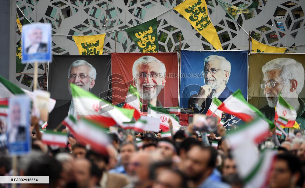 Presidential Candidate Saeed Jalili Campaigns - Tehran