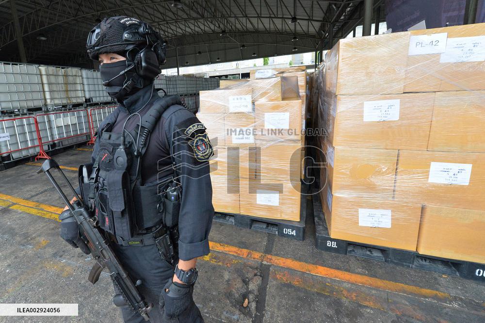 THAILAND-SAMUT PRAKAN-ILLEGAL DRUGS-DESTROYED