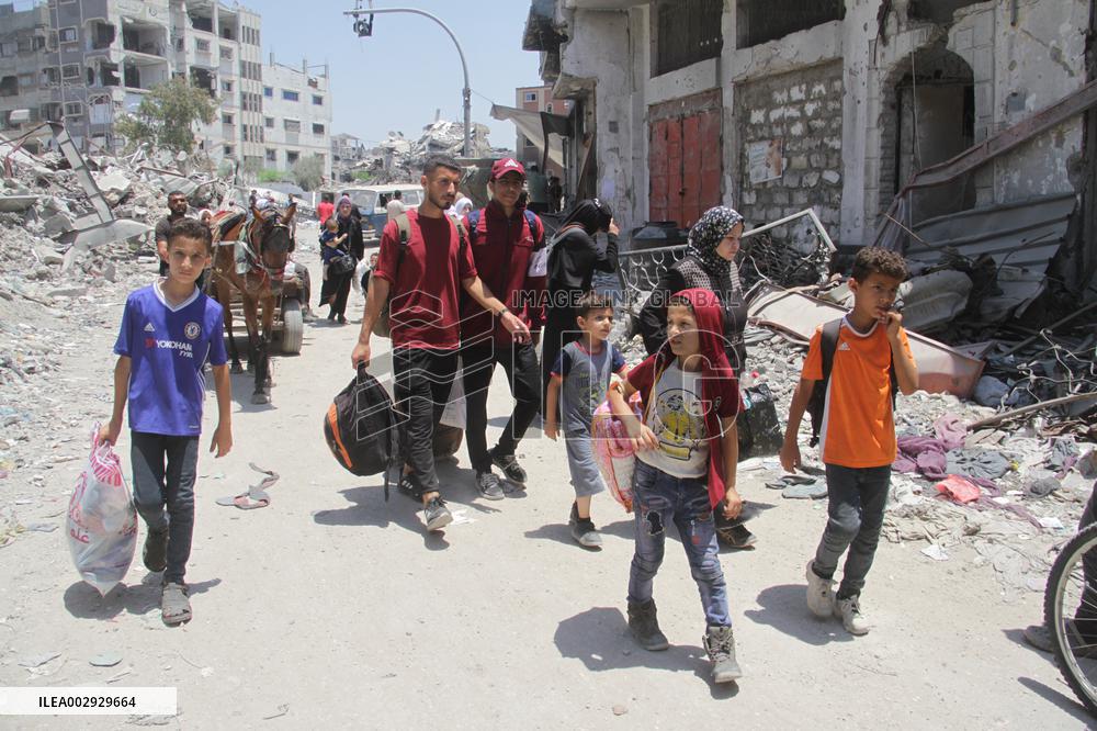 MIDEAST-GAZA-GAZA CITY-EVACUATION