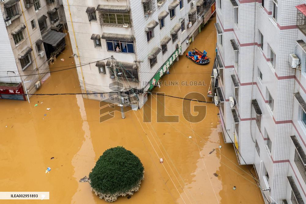 Flood in China's Hunan Province