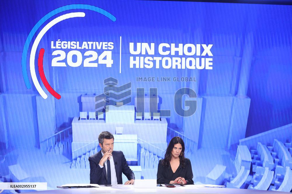 BFM broadcast on the 2024 legislative elections - Paris