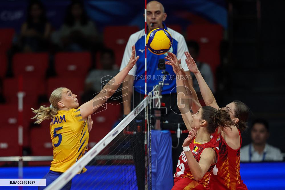 (SP)PHILIPPINES-MANILA-VOLLEYBALL-FIVB WOMEN'S CHALLENGER CUP 2024-BELGIUM VS SWEDEN