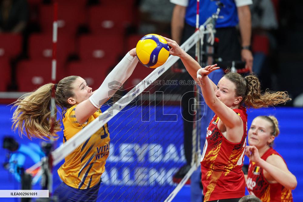 (SP)PHILIPPINES-MANILA-VOLLEYBALL-FIVB WOMEN'S CHALLENGER CUP 2024-BELGIUM VS SWEDEN